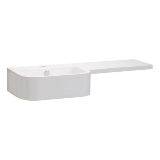 Tavistock Match White 1000mm Left Hand Isocast 1 Tap Hole Basin - MA1BL - TAP 'N' SHOWER