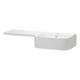 Tavistock Match 1000mm White Right Hand Isocast 1 Tap Hole Basin - MA1BR - TAP 'N' SHOWER
