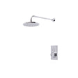Tavistock Axiom Chrome Push Button Valve with Overhead Shower - SAX2377 - TAP 'N' SHOWER