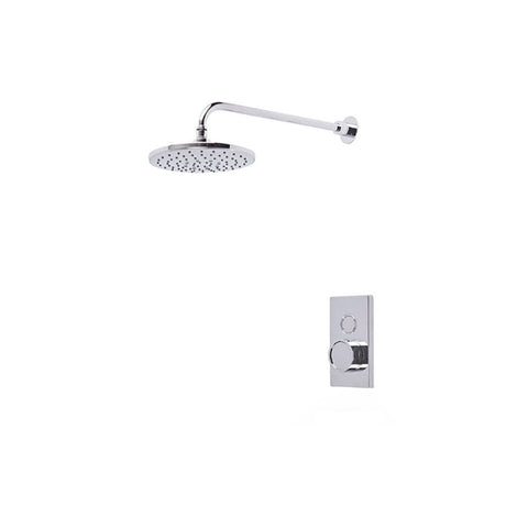 Tavistock Axiom Chrome Push Button Valve with Overhead Shower - SAX2377 - TAP 'N' SHOWER
