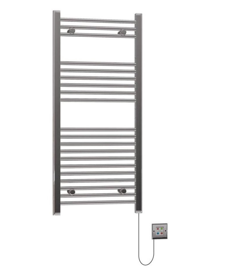 Eastbrook Biava Dry Element Straight Ladder Towel Radiator 1100mm x 500mm - Chrome - 47.0002 - TAP 'N' SHOWER
