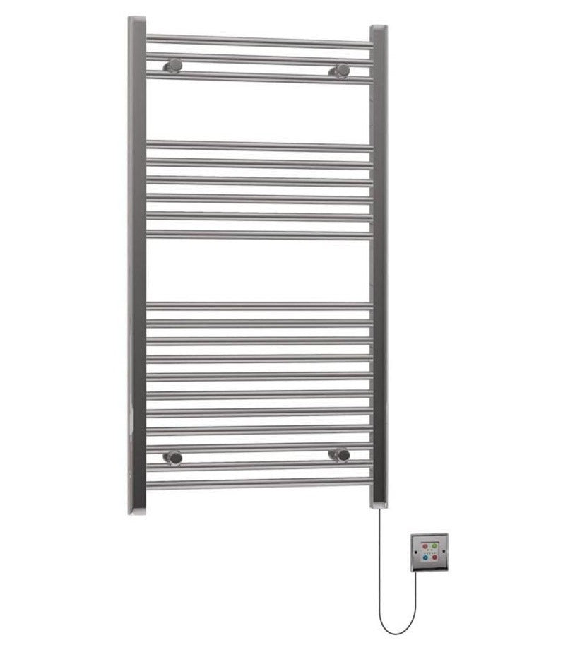 Eastbrook Biava Dry Element Straight Ladder Towel Radiator 1100mm x 600mm - Chrome - 47.0004 - TAP 'N' SHOWER