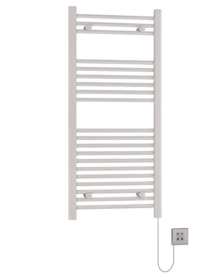 Eastbrook Biava Dry Element Straight Ladder Towel Radiator 1100mm x 500mm - White - 470006 - TAP 'N' SHOWER