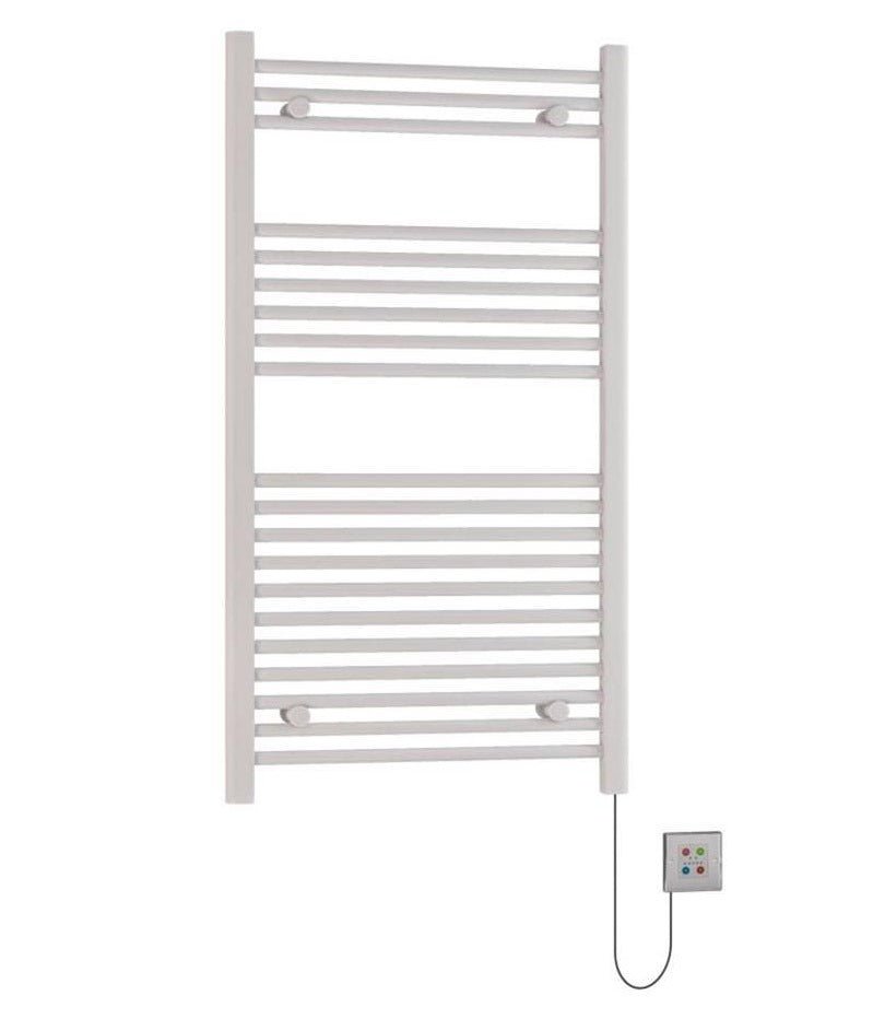 Eastbrook Biava Dry Element Straight Ladder Towel Radiator 1100mm x 600mm - White - 47.0008 - TAP 'N' SHOWER