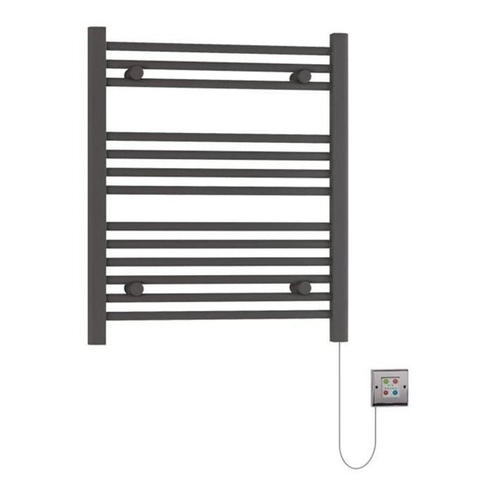 Eastbrook Biava 700mm x 600mm Dry Element Straight Ladder Towel Radiator - Matt Anthracite - 47.0011 - TAP 'N' SHOWER