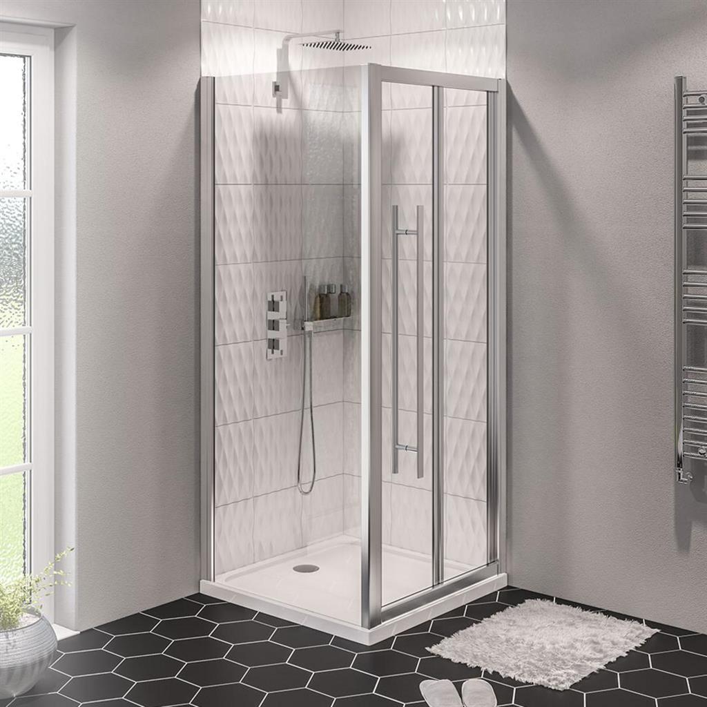 Eastbrook Vantage 2000 Bifold Shower Door 900mm - Silver - 49.0053 - TAP 'N' SHOWER