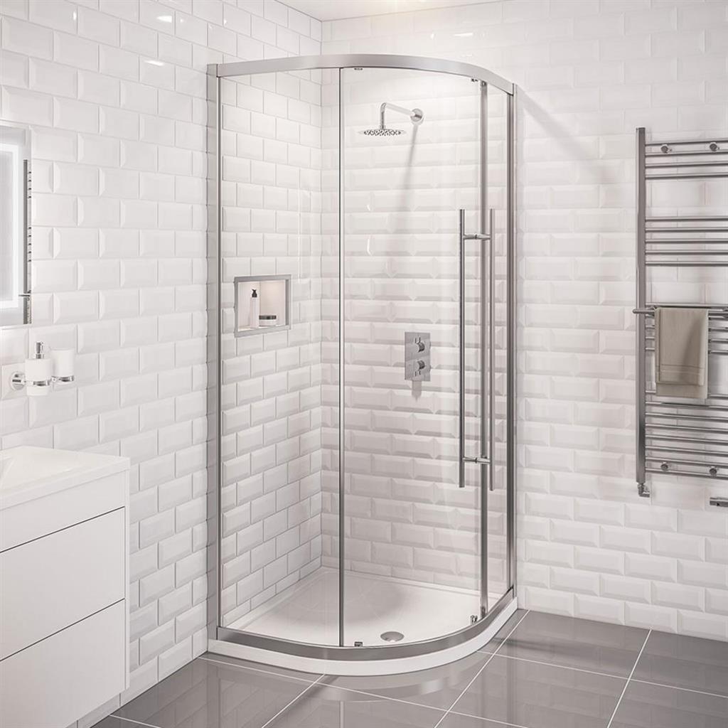 Eastbrook Vantage 2000 Quadrant Shower Enclosure 900mm - Silver - 49.0059 - TAP 'N' SHOWER