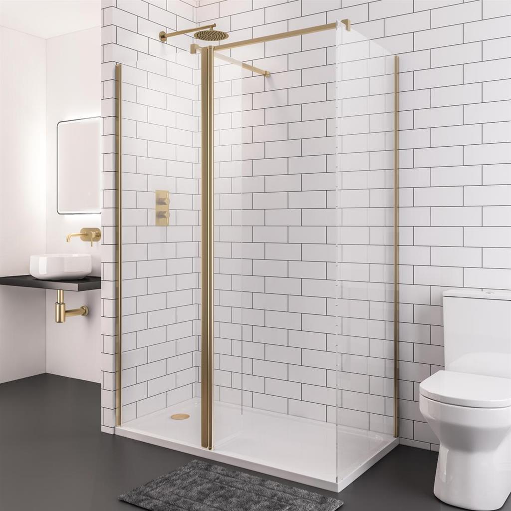 Eastbrook Vantage 2000 Flipper Panel 300mm - Brushed Brass - 49.1123 - TAP 'N' SHOWER