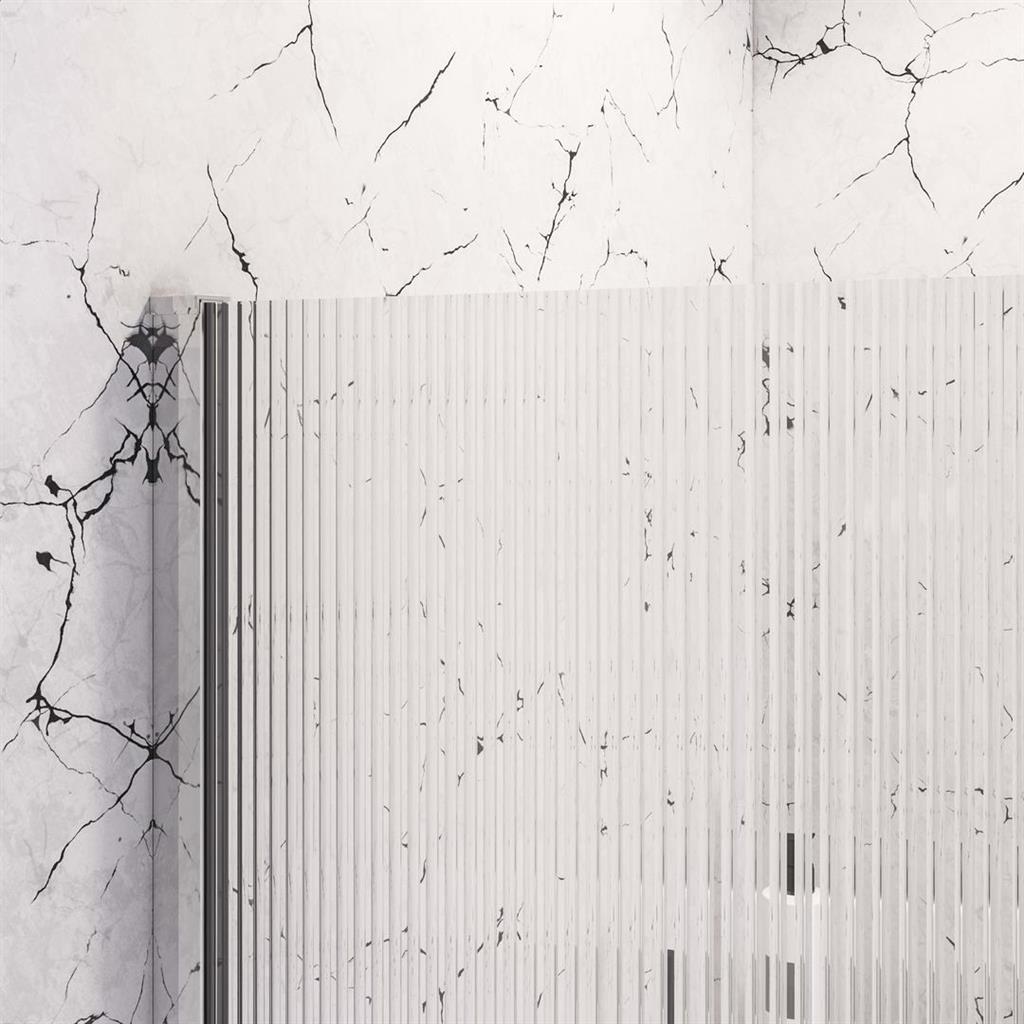 Eastbrook Vantage 2000 Fluted Glass Walk - In Wetroom Shower Screen 1000mm - Chrome - 49.5114 - TAP 'N' SHOWER