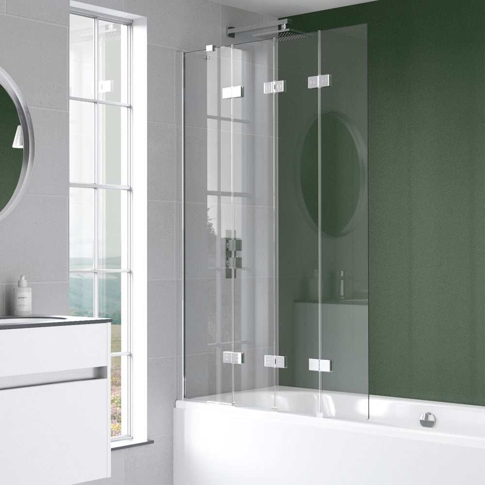KUDOS Inspire 6mm Four Panel In - Fold Bathscreen (Left Hand) - 4BASCOMPLHS - TAP 'N' SHOWER