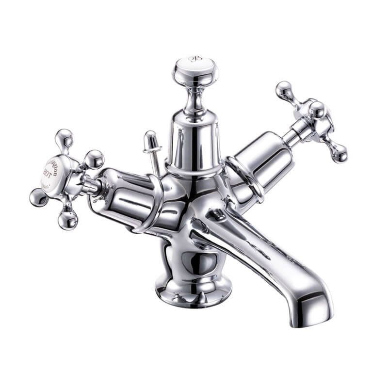 Burlington Claremont Chrome Monobloc Basin Mixer with Pop - Up Waste - CL4 - TAP 'N' SHOWER