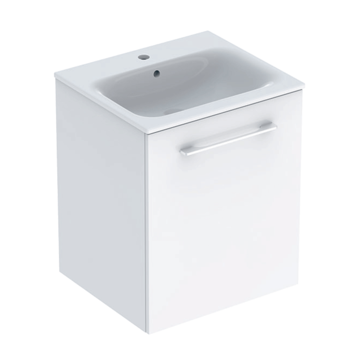 Geberit Selnova Slim - Rim Basin & Cabinet Boxed Set 550mmW - White - 501.248.00.1 - TAP 'N' SHOWER