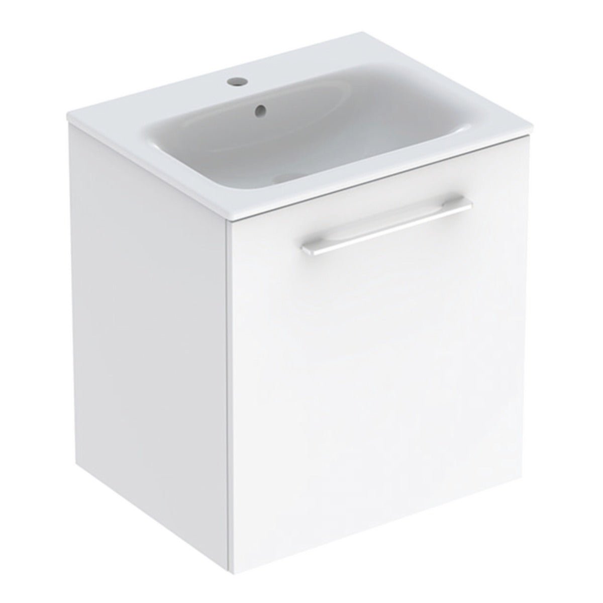 Geberit Selnova Slim - Rim Basin & Cabinet Boxed Set 600mm - White - 501.252.00.1 - TAP 'N' SHOWER