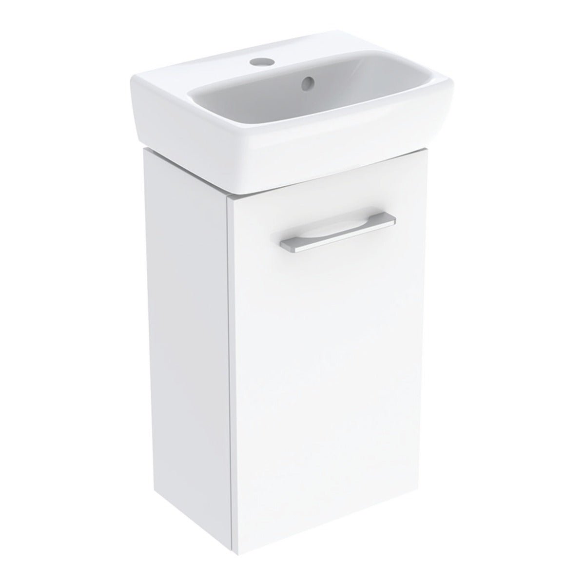 Geberit Selnova Slim - Rim Basin & Cabinet Boxed Set 360mm - White - 502.742.00.1 - TAP 'N' SHOWER