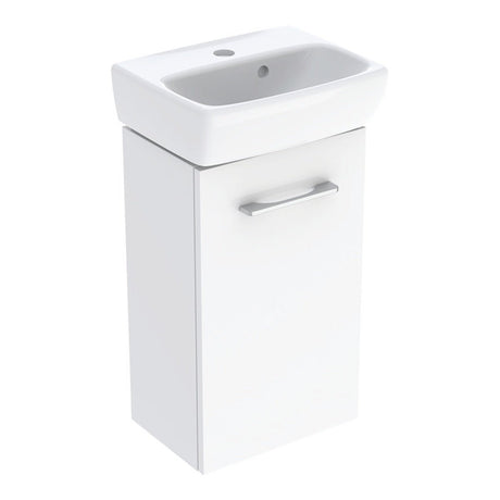 Geberit Selnova Slim - Rim Basin & Cabinet Boxed Set 360mm - White - 502.742.00.1 - TAP 'N' SHOWER