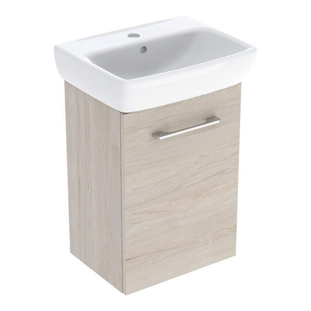Geberit Selnova Basin & Cabinet Boxed Set 450mm - Light Hickory - 502.749.00.1 - TAP 'N' SHOWER