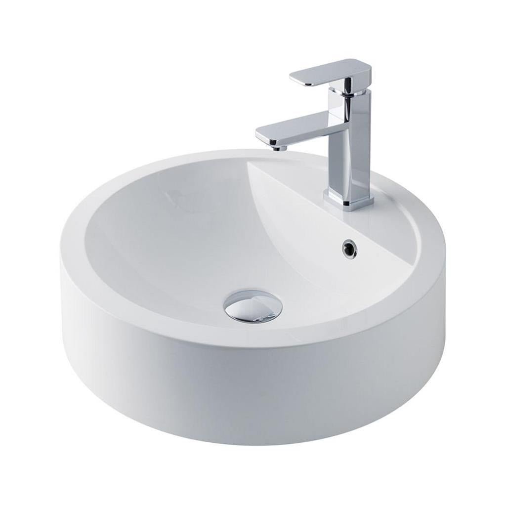 Eastbrook Renata Round Sit On Basin 430mm - White - 51.029 - TAP 'N' SHOWER