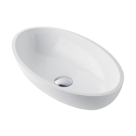 Eastbrook Pricilla Oval Sit On Basin 510x300mm - White - 51.031 - TAP 'N' SHOWER
