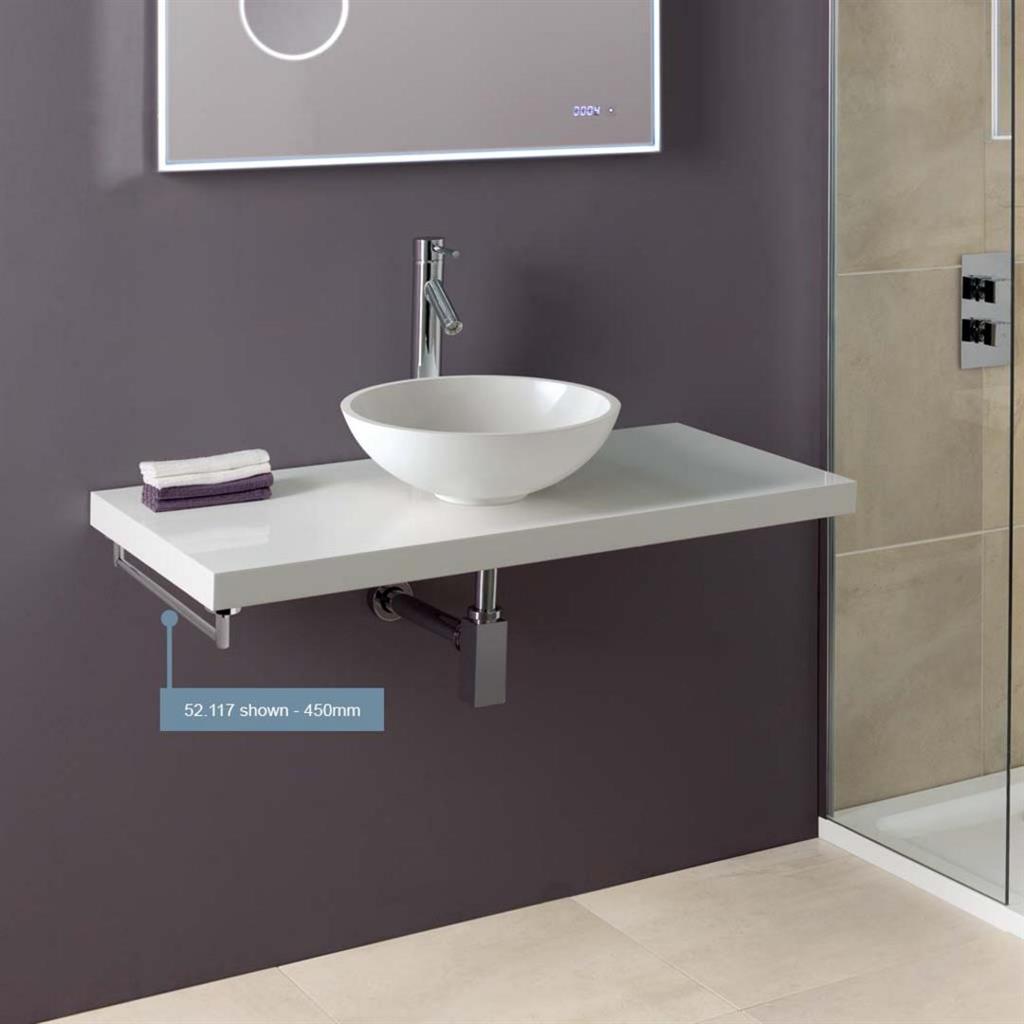 Eastbrook Single Towel Rail For Seville Basin Shelf - 950mm Chrome - 52.120 - TAP 'N' SHOWER