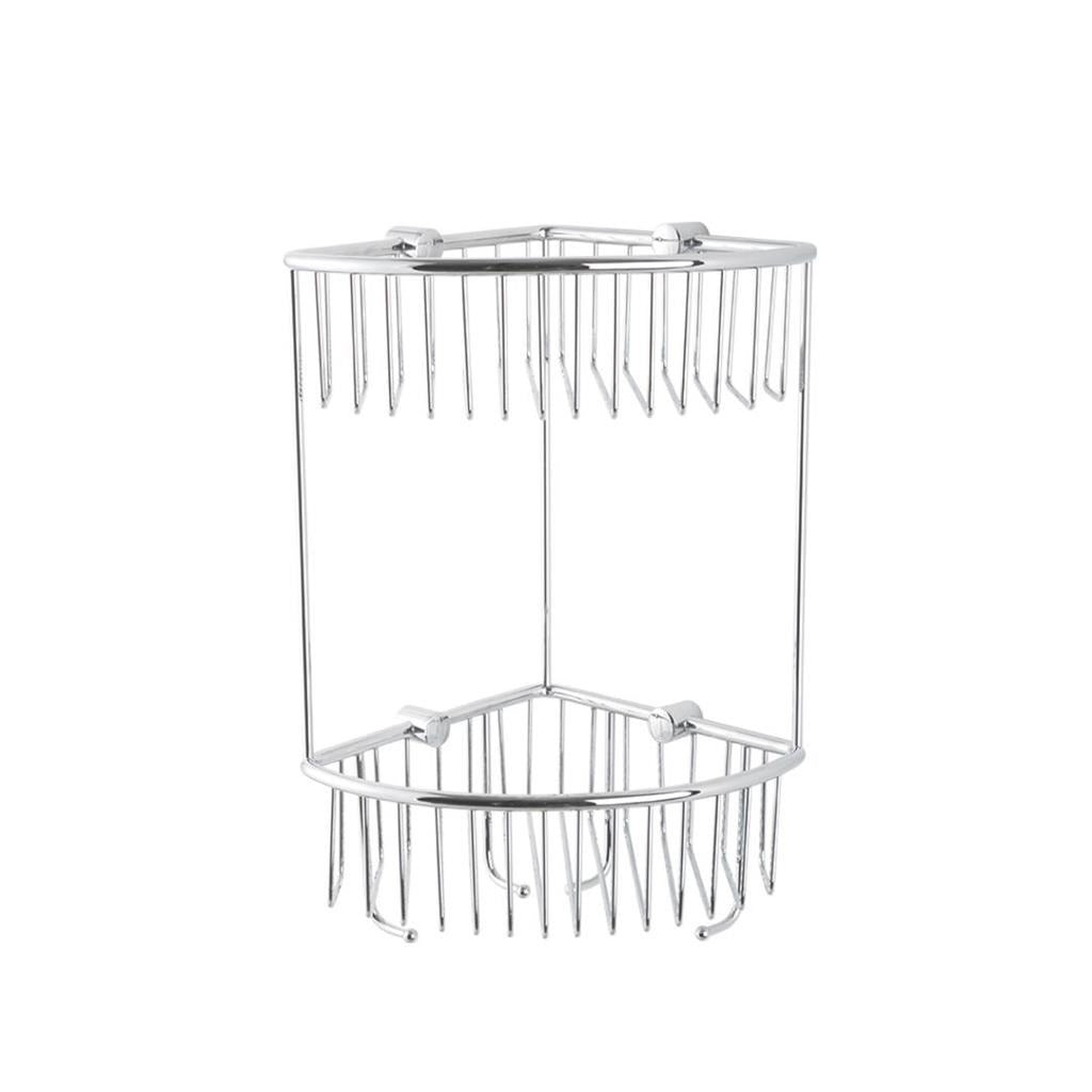 Eastbrook Wall Mounted 2 Tier Corner Basket 345mm - Chrome - 52.202 - TAP 'N' SHOWER
