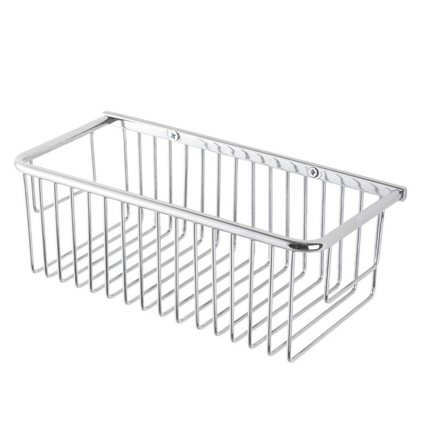 Eastbrook Wall Mounted 1 Tier Rectangular Basket 261mm - Chrome - 52.203 - TAP 'N' SHOWER