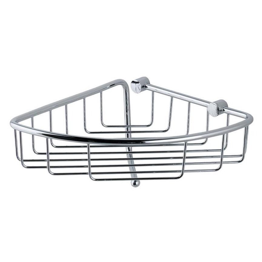 Eastbrook Wall Mounted 1 Tier Corner Basket 210mm - Chrome - 52.206 - TAP 'N' SHOWER