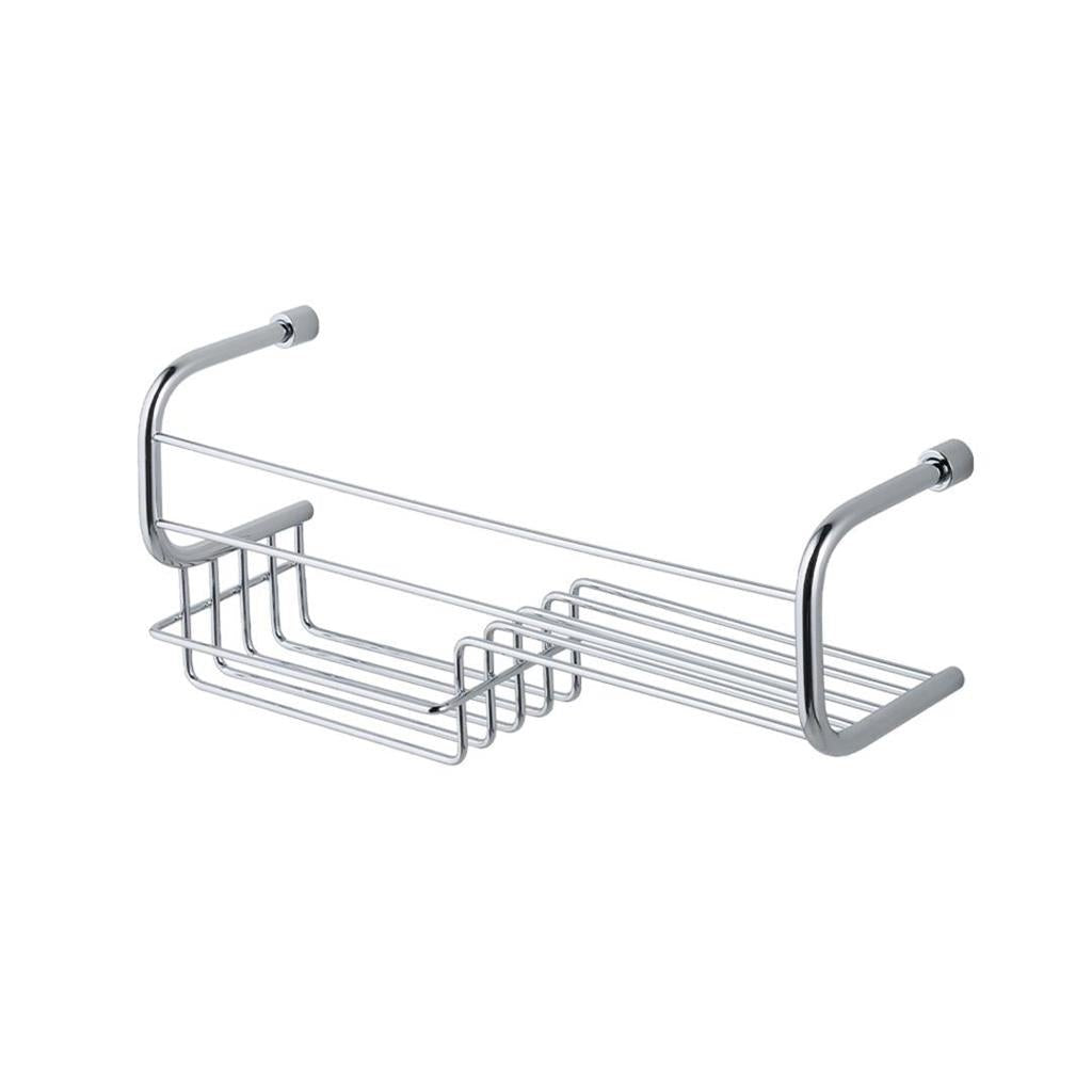 Eastbrook Wall Mounted 1 Tier Rectangular Basket 360mm - Chrome - 52.207 - TAP 'N' SHOWER