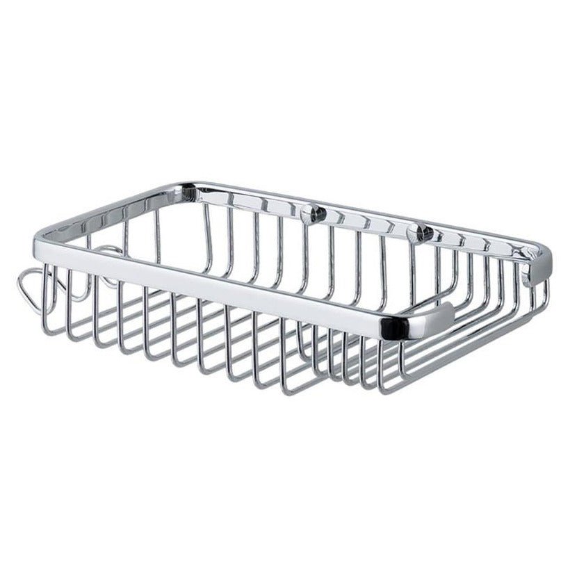 Eastbrook Wall Mounted 1 Tier Rectangular Basket 265mm - Chrome - 52.208 - TAP 'N' SHOWER