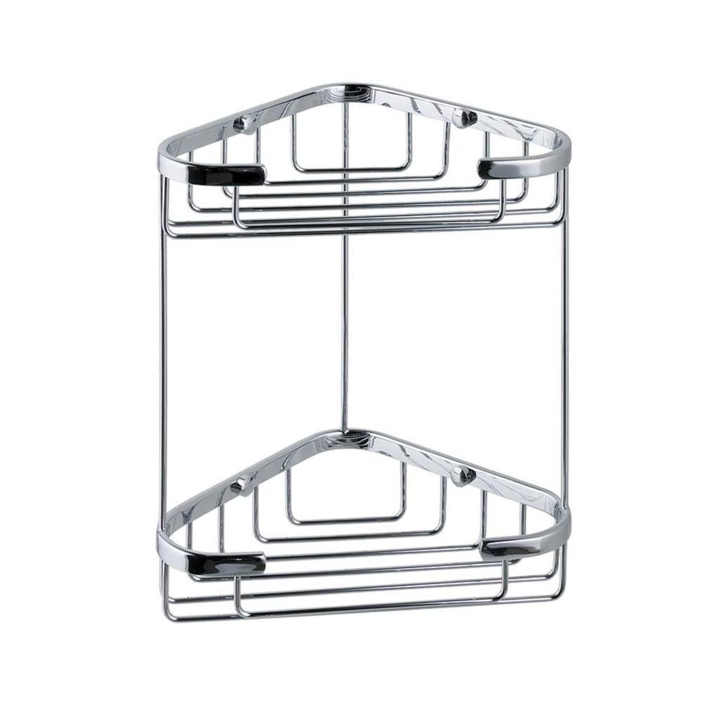 Eastbrook Wall Mounted 2 Tier Corner Basket 175mm - Chrome - 52.210 - TAP 'N' SHOWER