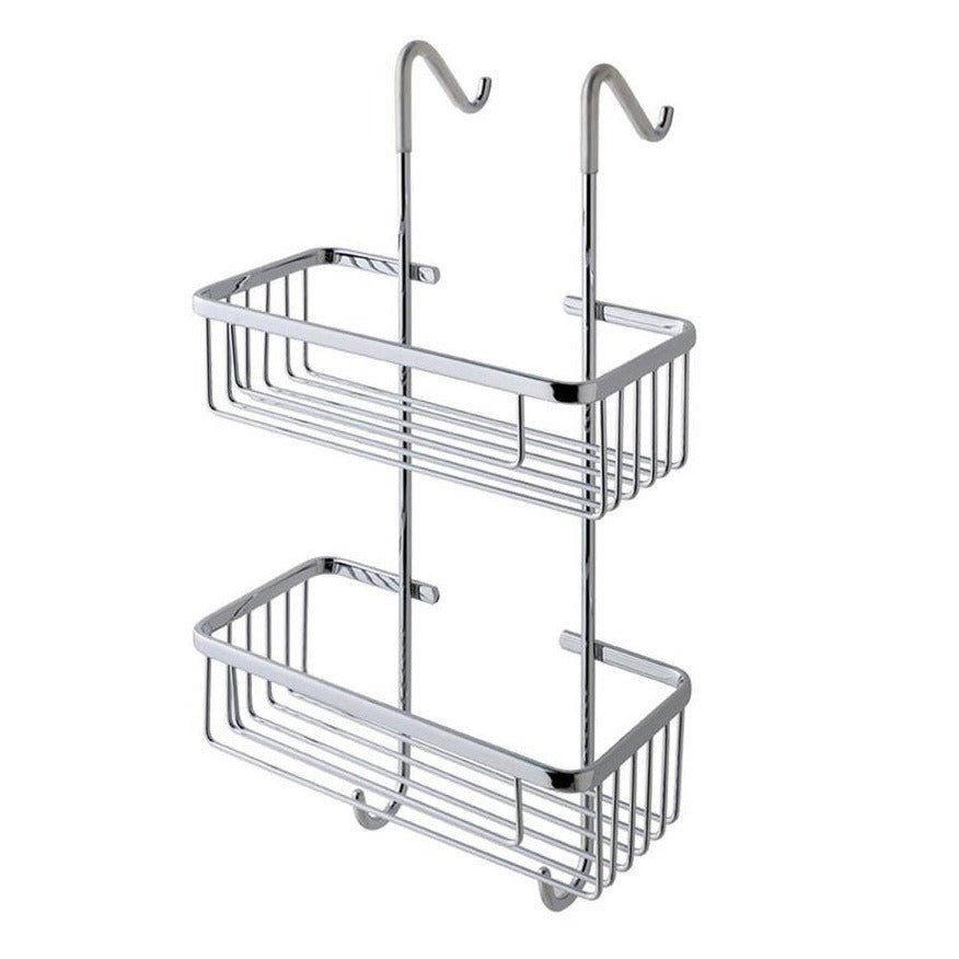 Eastbrook Hanging 2 Tier Rectangular Basket 275mm - Chrome - 52.213 - TAP 'N' SHOWER