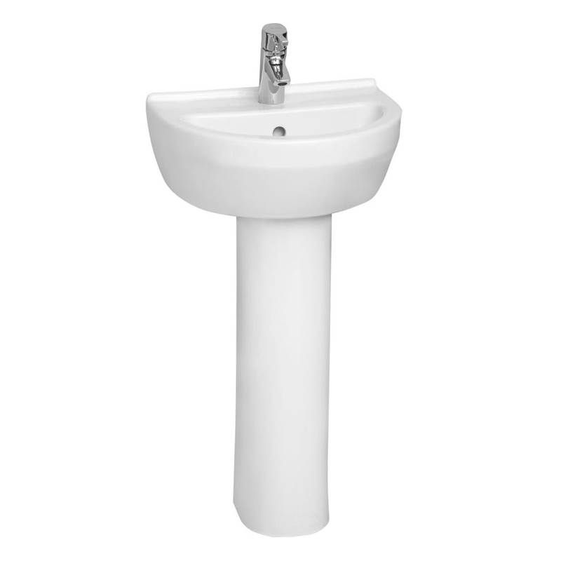 Vitra S50 1 Tap Hole 500mm Washbasin - 5313L003 - 0999 - TAP 'N' SHOWER