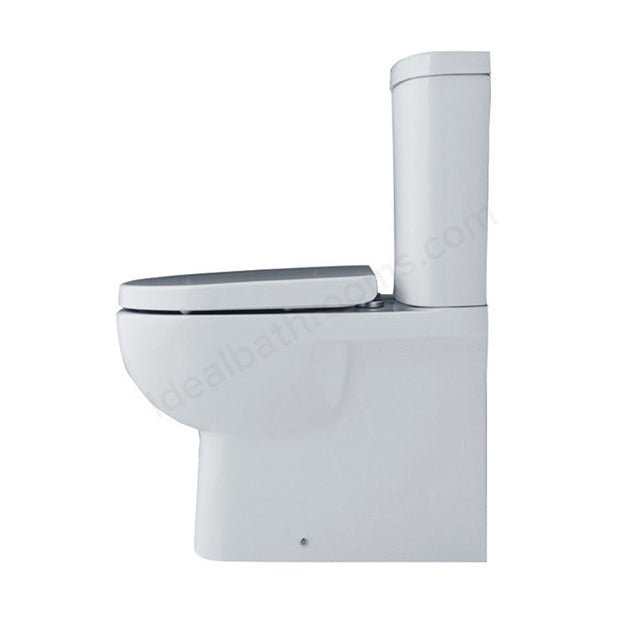 Oakham Lily BTW Close Coupled Toilet Pan with Push Button Cistern - White - TAP 'N' SHOWER