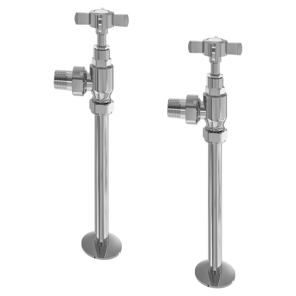 Eastbrook Eco Angled Traditional Radiator Valves with Tails 15mm - Chrome - 54.0001 - TAP 'N' SHOWER