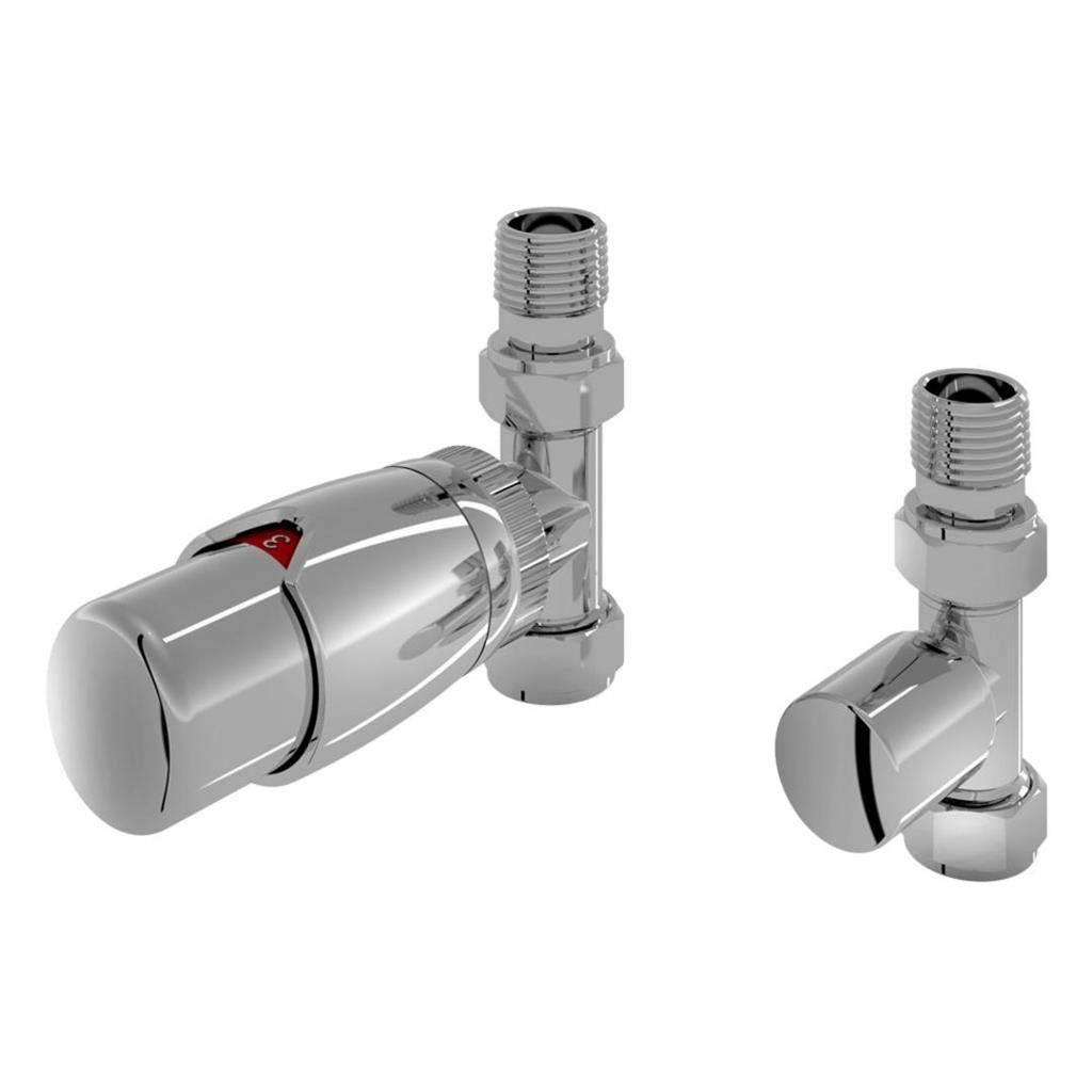 Eastbrook Eco Straight Designer TRV with Lockshield 15mm - Chrome - 54.0003 - TAP 'N' SHOWER