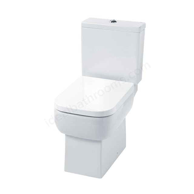 Oakham Orchid Close Coupled Pan with Push Button Cistern & Soft Close Seat - White - TAP 'N' SHOWER