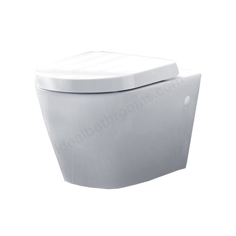 Oakham IVY Wall Hung Rimless Toilet Pan with Soft Close Seat - White - TAP 'N' SHOWER
