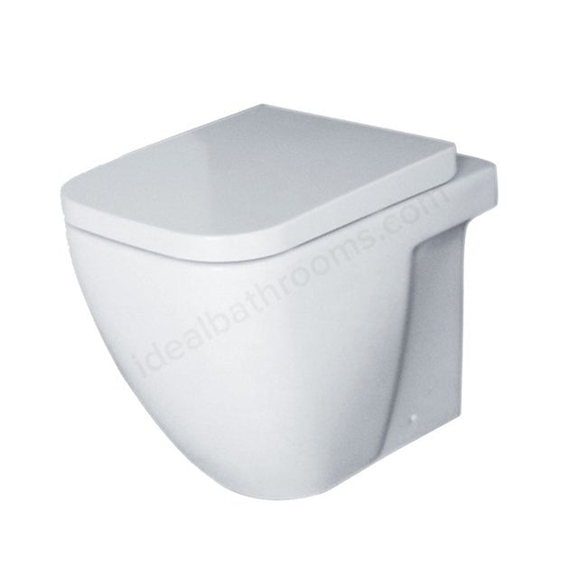 Oakham Fuchsia Back to Wall Toilet WC Pan 345mm White - TAP 'N' SHOWER