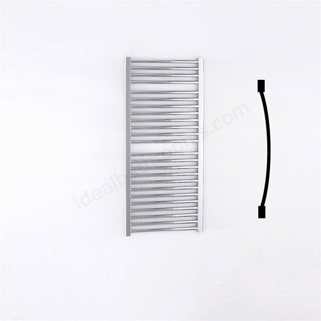 Oakham Towel Rail Curved Tubes 1110mm X 500mm Chrome - TAP 'N' SHOWER
