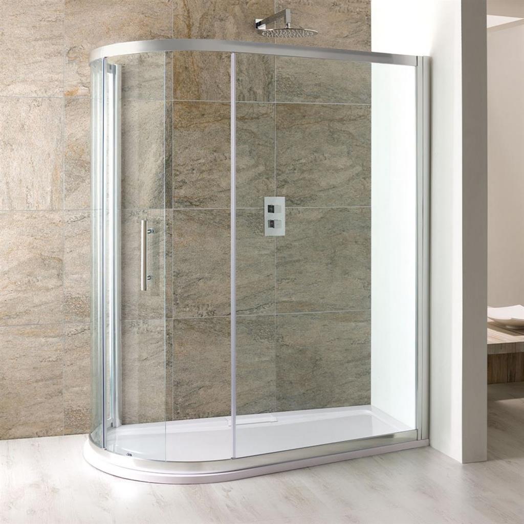 Eastbrook Volente Single Door Spacesaver Offset Quadrant Shower Enclosure 1200mm x 880mm - 700mm - 58.100 - TAP 'N' SHOWER