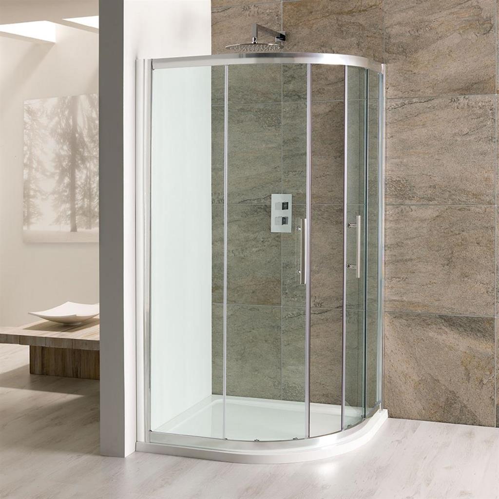 Eastbrook Volente Double Door Offset Quadrant Shower Enclosure 1000mm x 800mm - 58.107 - TAP 'N' SHOWER