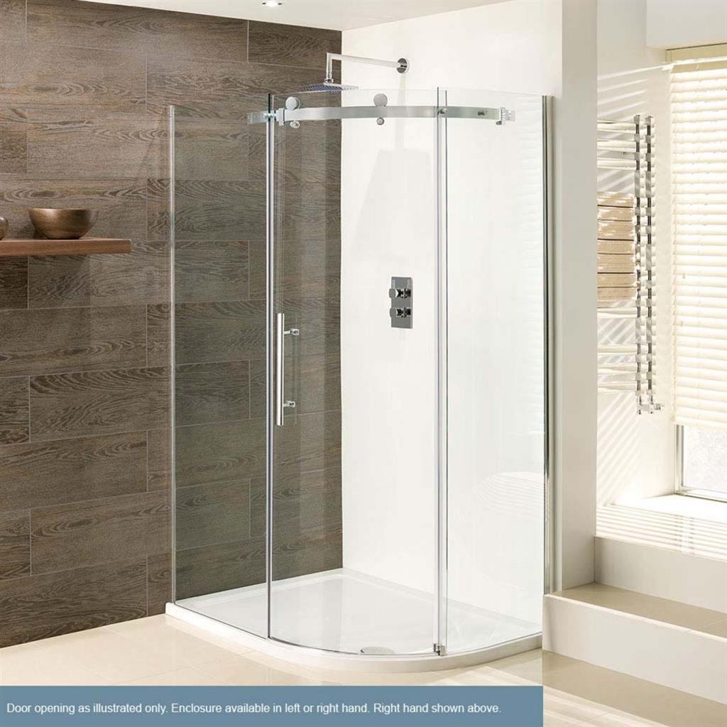 Eastbrook Vanguard Single Door Right Hand Offset Quadrant Shower Enclosure 1000mm x 800mm - 58.259R - TAP 'N' SHOWER
