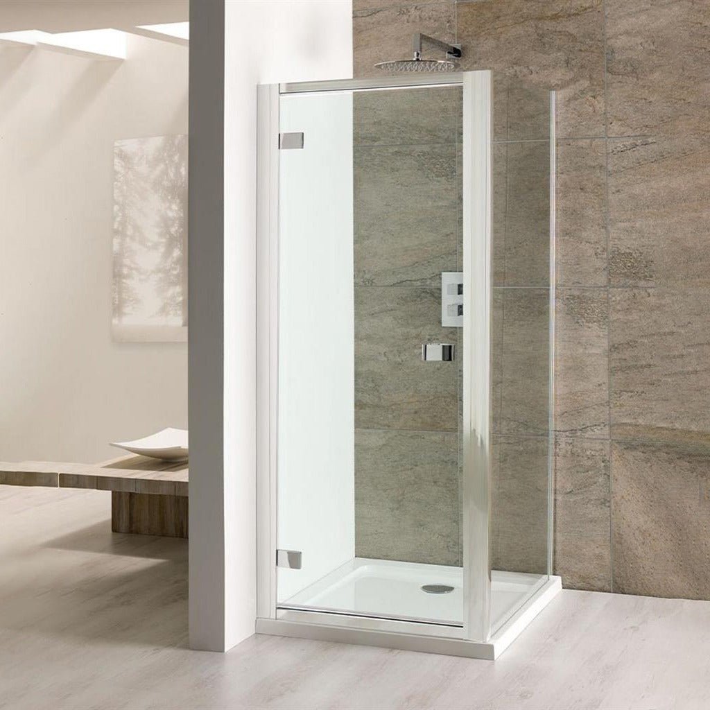 Eastbrook Volente Shower Enclosure Hinged Door 1000mm - Clear Glass - 58.309 - TAP 'N' SHOWER