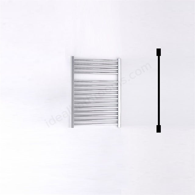 Oakham Towel Rail Straight Tubes 690mm X 500mm Chrome - TAP 'N' SHOWER