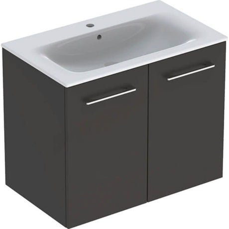 Geberit Selnova Square 2 Doors Vanity Unit and Basin 800mm - Lava - 501.257.00.1 - TAP 'N' SHOWER