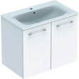 Geberit Selnova Square 2 Doors Vanity Unit & Basin 1000mm - White - 501.260.00.1 - TAP 'N' SHOWER