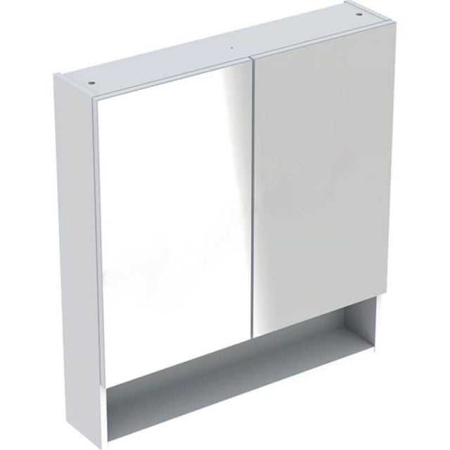 Geberit Selnova Square 2 Doors Mirror Cabinet 588mm - White - 501.264.00.1 - TAP 'N' SHOWER