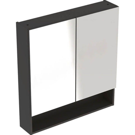 Geberit Selnova Square 2 Doors Mirror Cabinet 588mm - Lava - 501.265.00.1 - TAP 'N' SHOWER