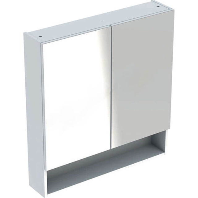 Geberit Selnova Square 2 Doors Mirror Cabinet 788mm - White - 501.268.00.1 - TAP 'N' SHOWER