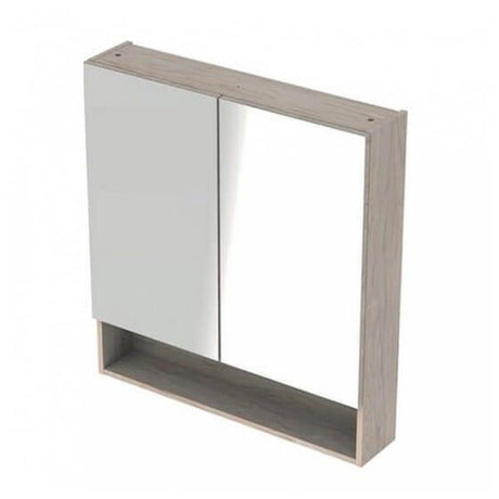 Geberit Selnova Square 2 Doors Mirror Cabinet 788mm - Light Hickory - 501.271.00.1 - TAP 'N' SHOWER