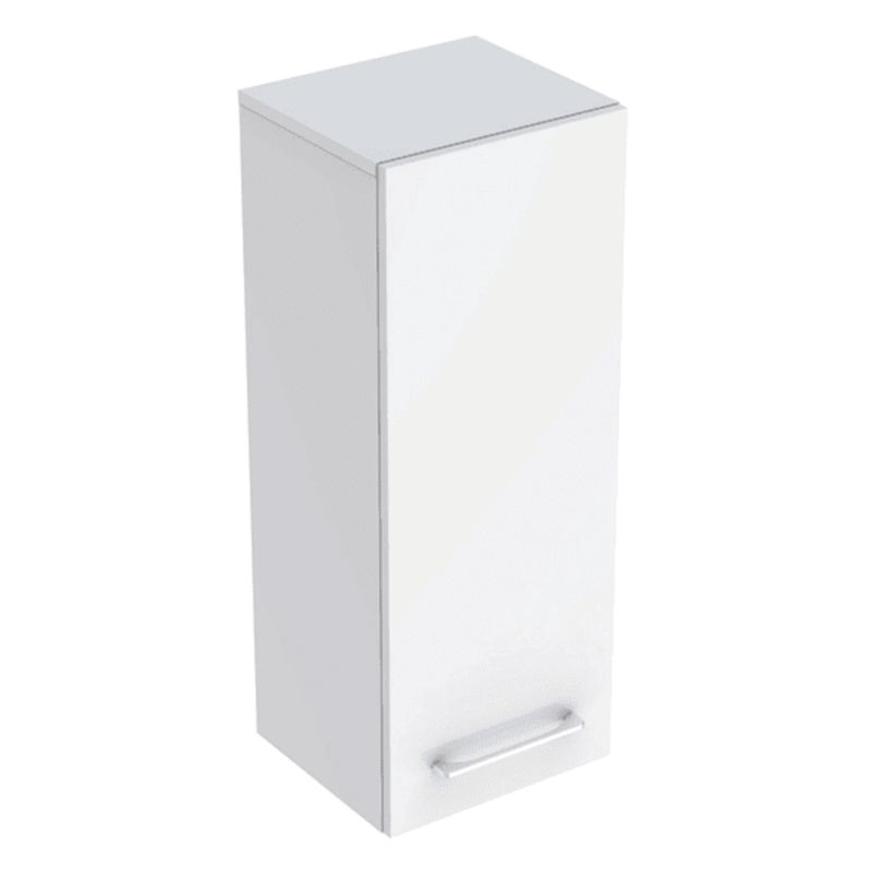 Geberit Selnova Square 1 Door Tall Bathroom Cabinet 330mm - White - 501.276.00.1 - TAP 'N' SHOWER